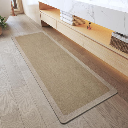 YDKGL Ultra Thin Bathroom Rugs Mat Quick Dry Absorbent Non Slip Bath Mat Bath Mats for Bathtub Mat Bathroom Carpet Fit Under Door Washable Floor Rubber Half Round Bath Rugs Grey 16x24