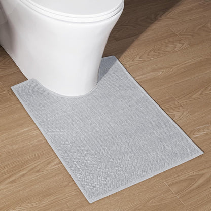 chakme Bathroom Rugs Mat 24x17, Ultra Thin Non Slip Bath Mat Small Quick Dry Absorbent Bath Mat for Bathroom Floor, (Dark Beige, 24"x17")