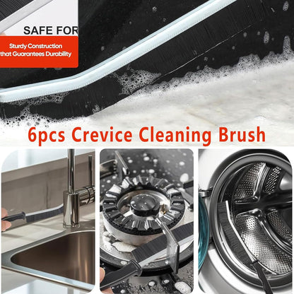 Crevice Cleaning Brush, Bathroom Gap Cleaning Brush, Hard Bristle Brush for Cleaning, Multifunctional Gap Brush, for Blind, Baseboard, Fan, Window or Sliding Door Track (5pcs)