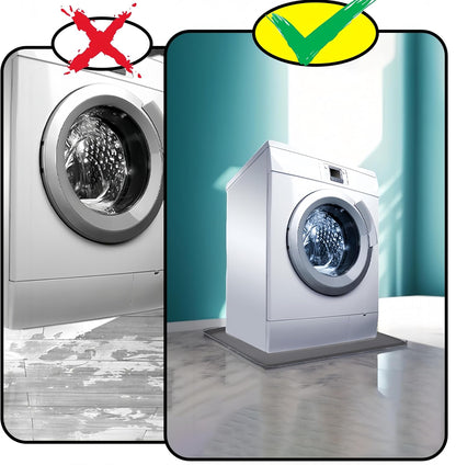 27×27inch Washer Drain Pan Silicone Mat, With Raised Edge Washing Machine Silicone Mat, Multi-function Non Slip, Soft Foldable Portable Waterproof Pad（grey）