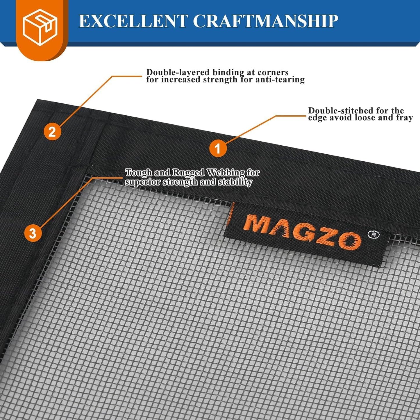2PACK MAGZO Window&Door Screen Replacement Kit, 48''W x 99''L, with Retainer Spline (Total 65.6 FT) and Press-Fit Roller Tool, Scratch-Proof Polyester, Mesh Roll Repair for Patio, Pet Friendly, Grey