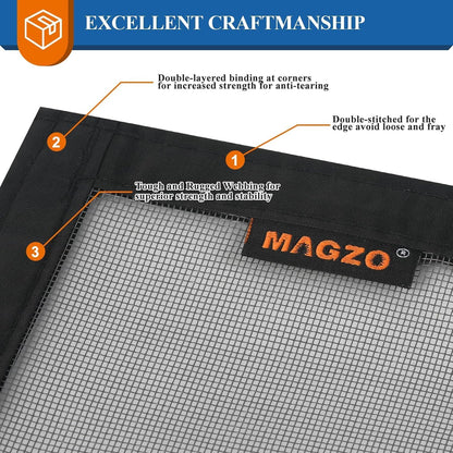 2PACK MAGZO Window&Door Screen Replacement Kit, 48''W x 99''L, with Retainer Spline (Total 65.6 FT) and Press-Fit Roller Tool, Scratch-Proof Polyester, Mesh Roll Repair for Patio, Pet Friendly, Grey