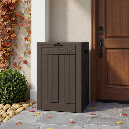 32 Gallon Deck Box Outdoor Indoor Waterproof Storage Box for Patio Furniture, Pool Accessories, Garden Tools, and Cushion Storage, Black