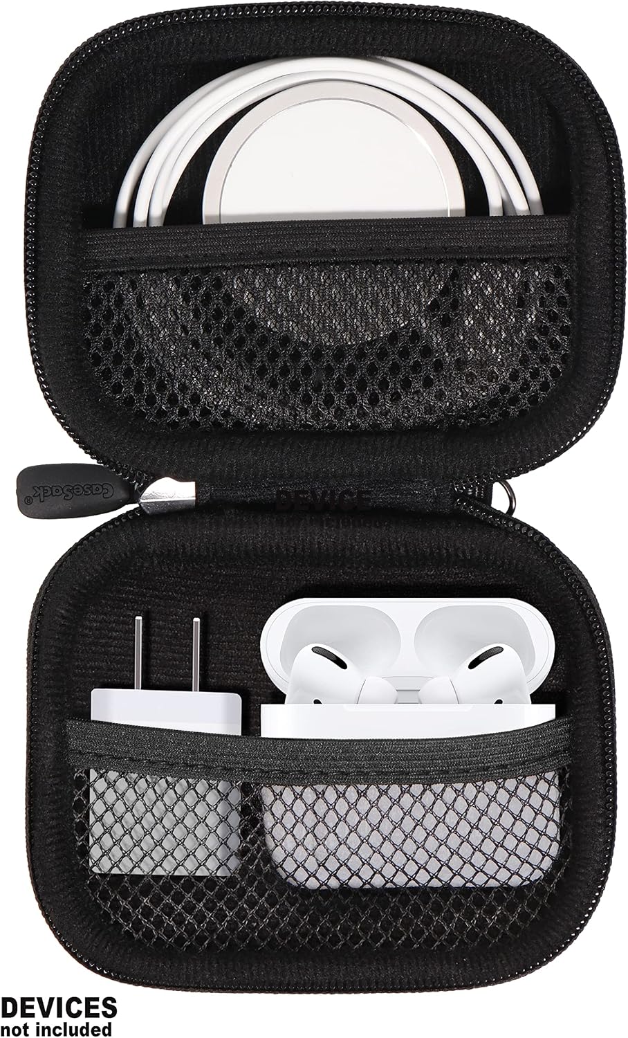 All-in-One Case for iPhone MagSafe Charger & Battery Pack, Storage for Accessories/Power Adapter/Charge Cable/Docks, Compatible with AirPods 4/ Pro 3/2/ 1