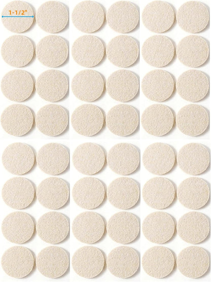Furnigear Felt Furniture Pads for Hardwood Floors - Self Adhesive Chair Felt Pads, Floor Protector for Furniture Feet, Furniture Sliders Moving Your Furniture Smoothly - Anti Scratch 96 Pcs 3/4" Round