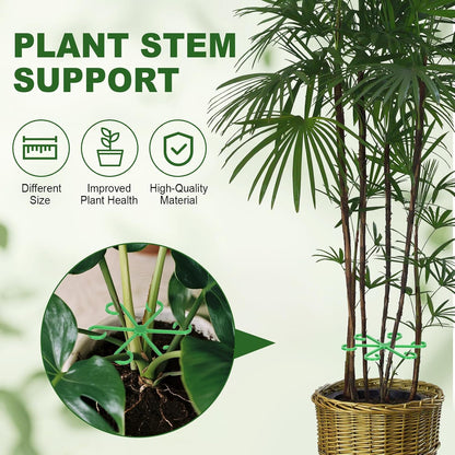 16pcs Plant Stem Support, Plant Support for Indoor Plants, 4 Sizes Climbing Houseplant Stem Holders, Reusable Plant Stabilizer, Indoor Plants Accessories