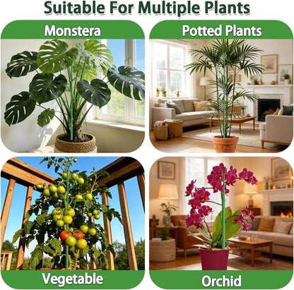 Telescoping Monstera Plant Support Stakes,17.3IN to 43.3IN Detachable Branch Plant Sticks Support Tall for Indoor Outdoor Climbing Plants,Adjustable Length Plant Accessories for Potted Plant-2 Pack