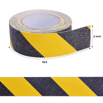 Qingluan Anti Slip Tape, Safety Non Slip Tape Outdoor Waterproof, High Adhesive Grip Tape for Stairs, Tread Step, Ramp, Skateboard, Caution to Keep from Slipping (Yellow/Black, 2 Inch x 33 Foot)
