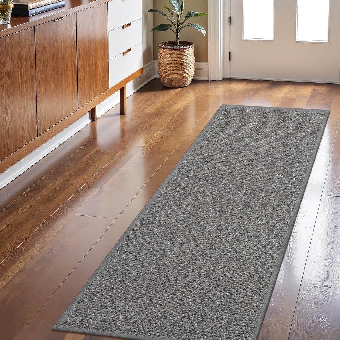 LEKEEPGO Door Mat 17"x29", Non Slip Door Mat Indoor Entrance, Rubber Backing Indoor Door mats Washable Absorbent Low-Profile Doormat Front Entryway Entry Resist Dirt Inside Door Mats, Khaki