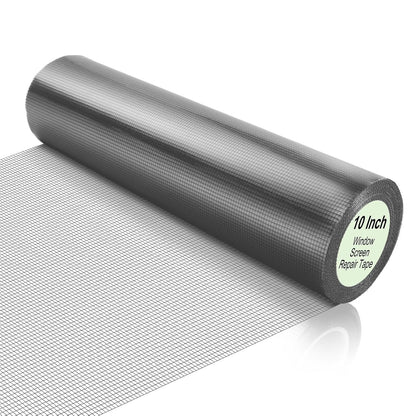 CroBlissful Extra Wide 5 inch x 20 ft Window Screen Tape Mesh Repair Strong Adhesive Waterproof Fiberglass Screen Repair Kit Patch for Window Door Tears Holes(Black)