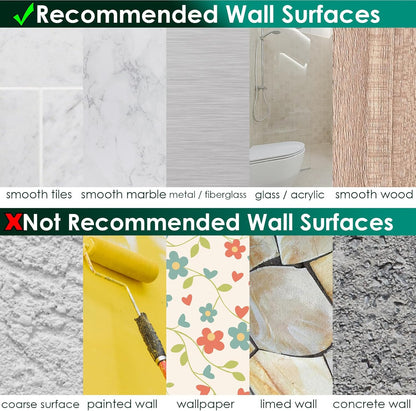 Shower Caddy Adhesive Replacement Stickers 4 Pack Single Shower Caddy Hook, Bathroom Shelf Adhesive Mount Replacement 1 Hook, Individual Adhesive Strips for Sponge Caddy Soap Holder Sink Caddy