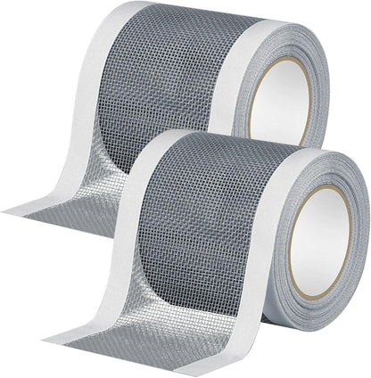 2PCS Screen Tape Mesh Repair, Self-Adhesive Window Screen Repair Tape Patch Kit, Breathable Mesh for Home (3inchx16.4ft)
