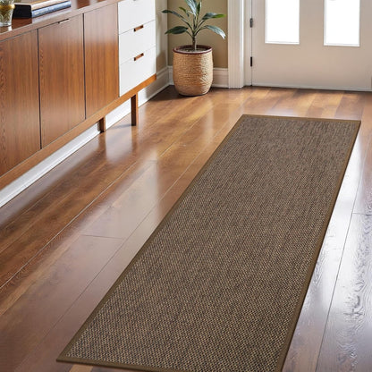 LEKEEPGO Door Mat 17"x29", Non Slip Door Mat Indoor Entrance, Rubber Backing Indoor Door mats Washable Absorbent Low-Profile Doormat Front Entryway Entry Resist Dirt Inside Door Mats, Khaki