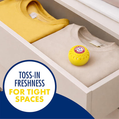 Arm & Hammer OdorBusterz® Odor Eliminator Balls, Sea Breeze, 3 Count – Baking Soda Odor Control for Closets, Drawers, Hampers & Small Spaces