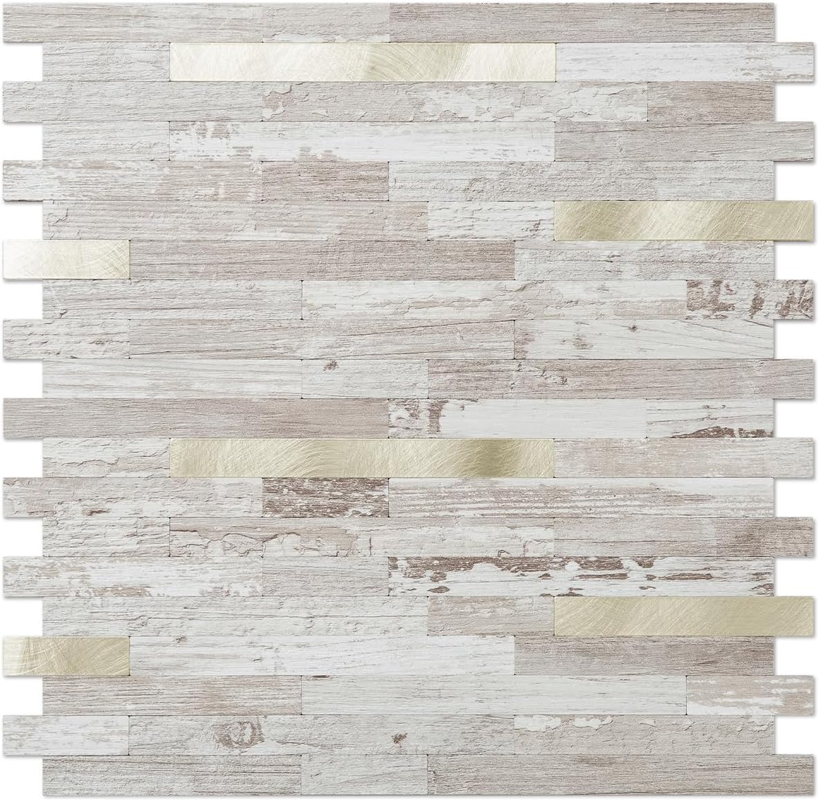DICOFUN 10-Sheet Peel and Stick Backsplash Wall Tile, PVC Kitchen Backsplash Peel and Stick in Sandstone, 9.4 sq.ft