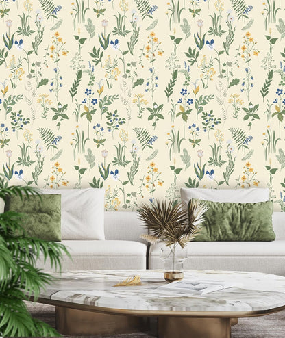 Removable Peel and Stick Wallpaper Boho 17.5 x 118 in Floral for Bedroom Bathroom Easy Peel Off Stick on Wallpaper Contact Paper Renter Friendly Wall Paper