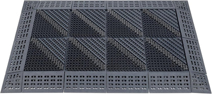 Heavy Duty Boot Scraper Mat 29.5x17.7 Inch | Heavy duty all weather shoe scrubber, scrapes mud, sand and snow, ideal for porch, garden and outdoor entryways