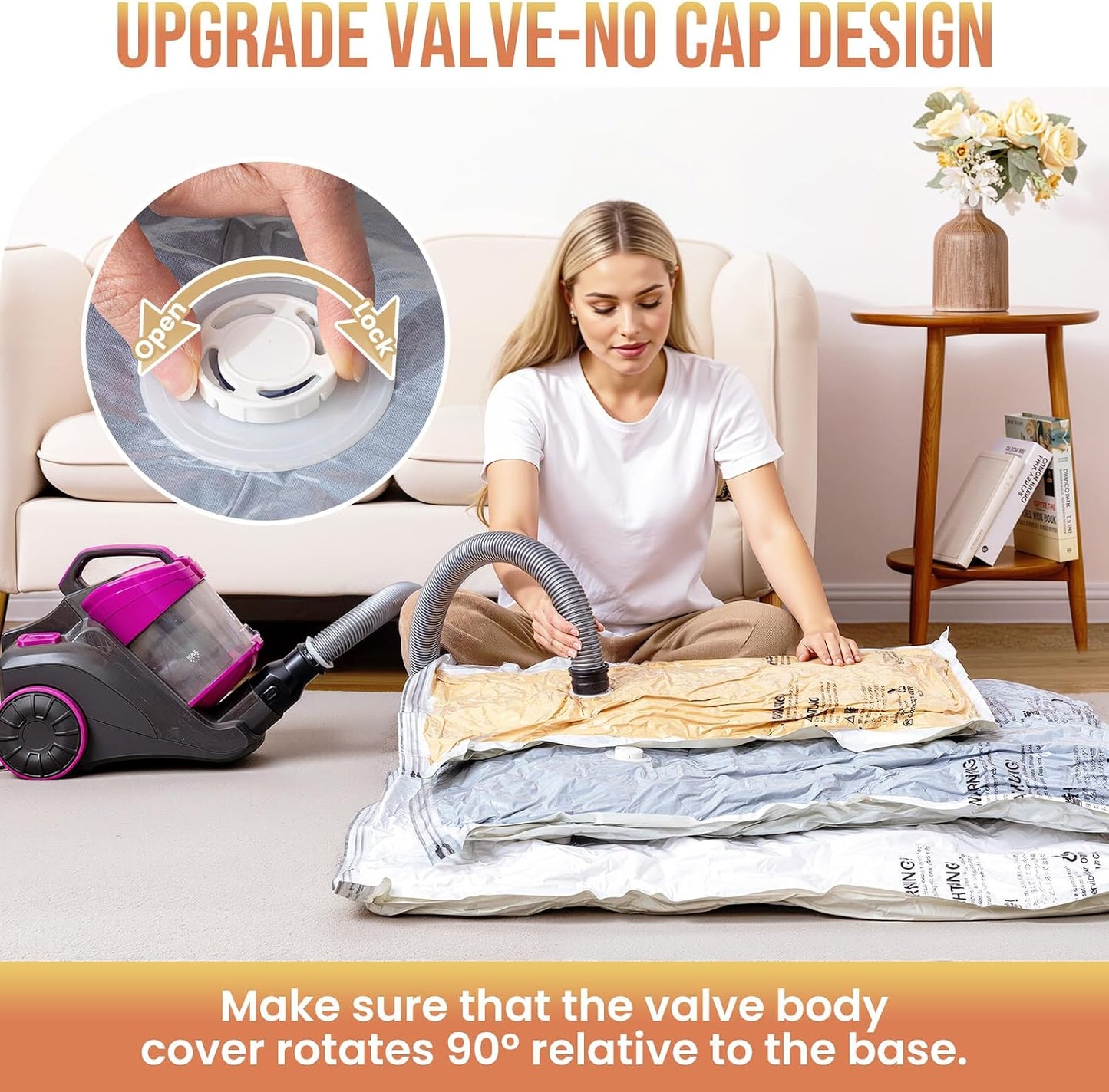 TAILI 8 Pack Vacuum Storage Bags, Jumbo Size (31×40 inch), Vacuum Seal Bags for Clothing, Bulky Bedding, Comforter, Blankets, Pillows, Space Saver Packing