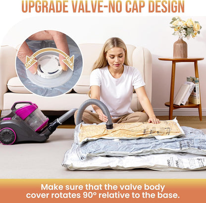 TAILI 8 Pack Vacuum Storage Bags, Jumbo Size (31×40 inch), Vacuum Seal Bags for Clothing, Bulky Bedding, Comforter, Blankets, Pillows, Space Saver Packing