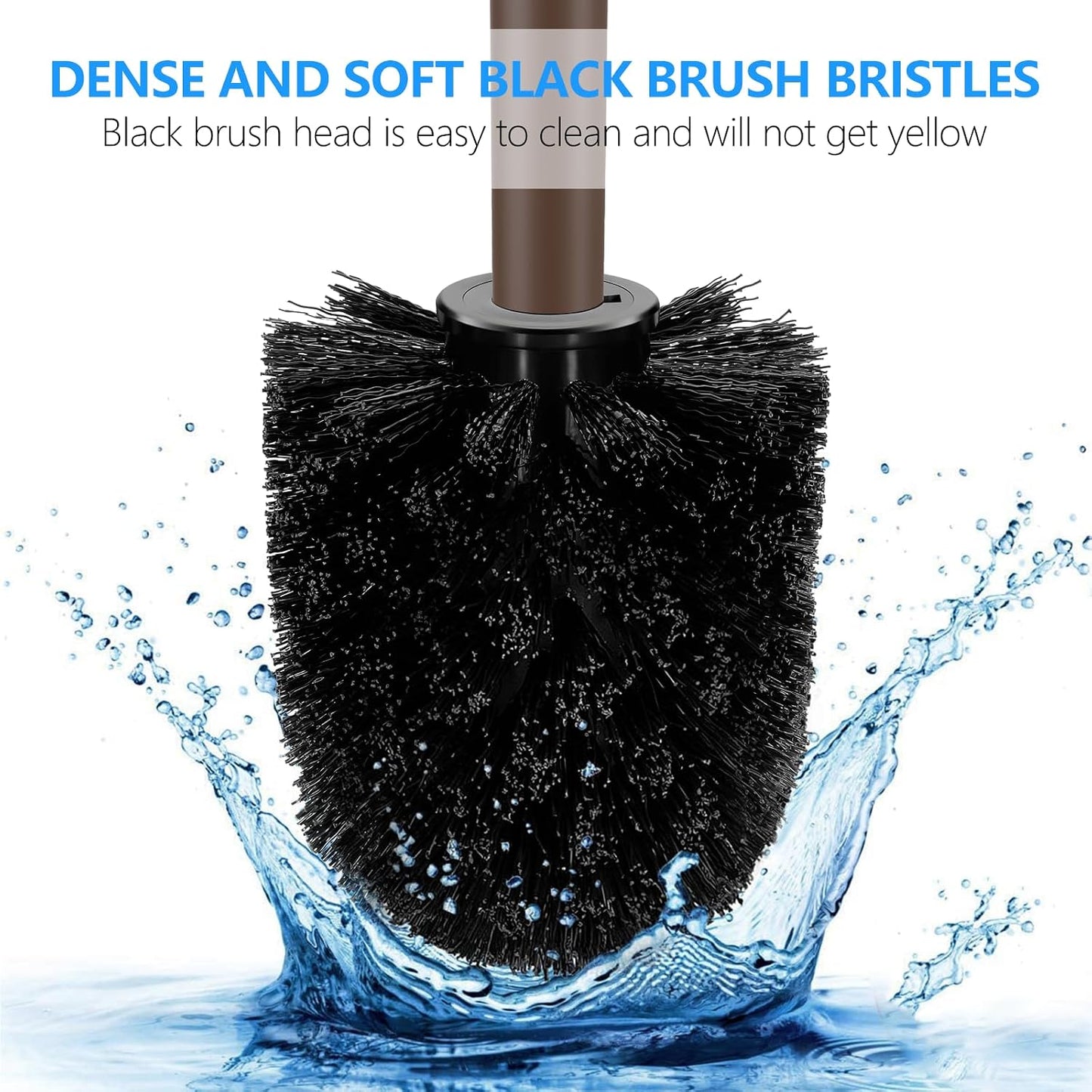 SetSail Toilet Brush, Compact Size Toilet Bowl Brush and Holder Toilet Brushes for Bathroom with Stainless Steel Handle Toilet Cleaner Brush with Durable Scrubbing Bristles, Splash-Proof