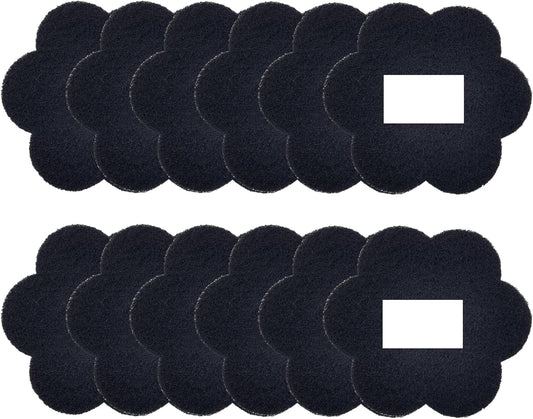 12-Pack Universal Stick-on Trash Can Odor Absorbing Filters, Activated Charcoal Purifying Deodorizer for Trash Cans, Compost Buckets, Countertop and Recycle Bins (Rectangle)
