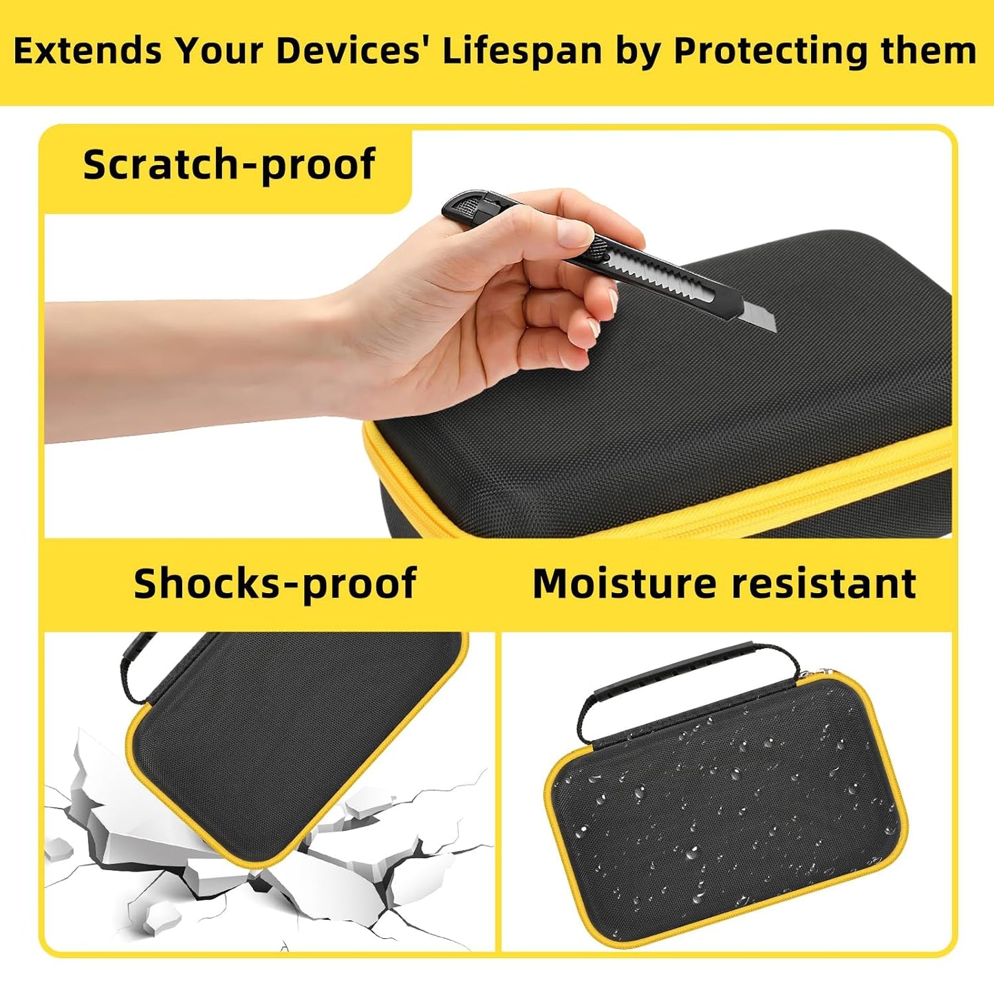 Carrying Case for Fluke 117/ 15B+/ 17B+/ 101/115/ 116/114/ 113/177/ 179/233/ 106/107 Digital Multimeter Testers and Accessories, Multimeter Storage Bag Organizer Box (with DIY Foam)