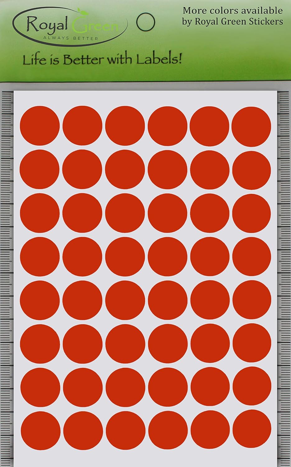 Royal Green Dot Sticker 11/16" Inch (17mm) Colored Labels in Purple - 2400 Pack - Colors B