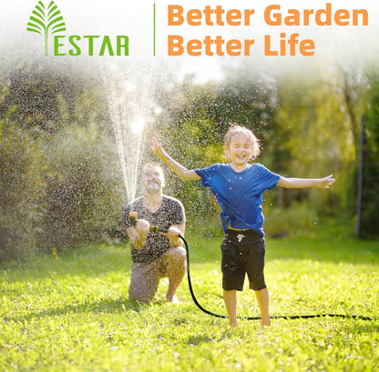 Retractable Garden Hose Reel 5/8 in x100 ft, Heavy Duty Wall Mounted Hose Reel with 10- Function Sprayer Nozzle, Any Length Lock/Automatic Slow Return System,180° Swivel Bracket