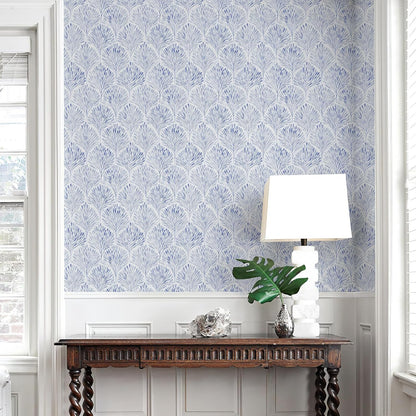 Simon&Siff Blue Peel and Stick Wallpaper, 17.3" x 120" Modern Geometric Contact Paper Boho Removable Renter Friendly Wall Paper for Cabinets Furniture Bedroom Nursery Bathroom DIY Decor