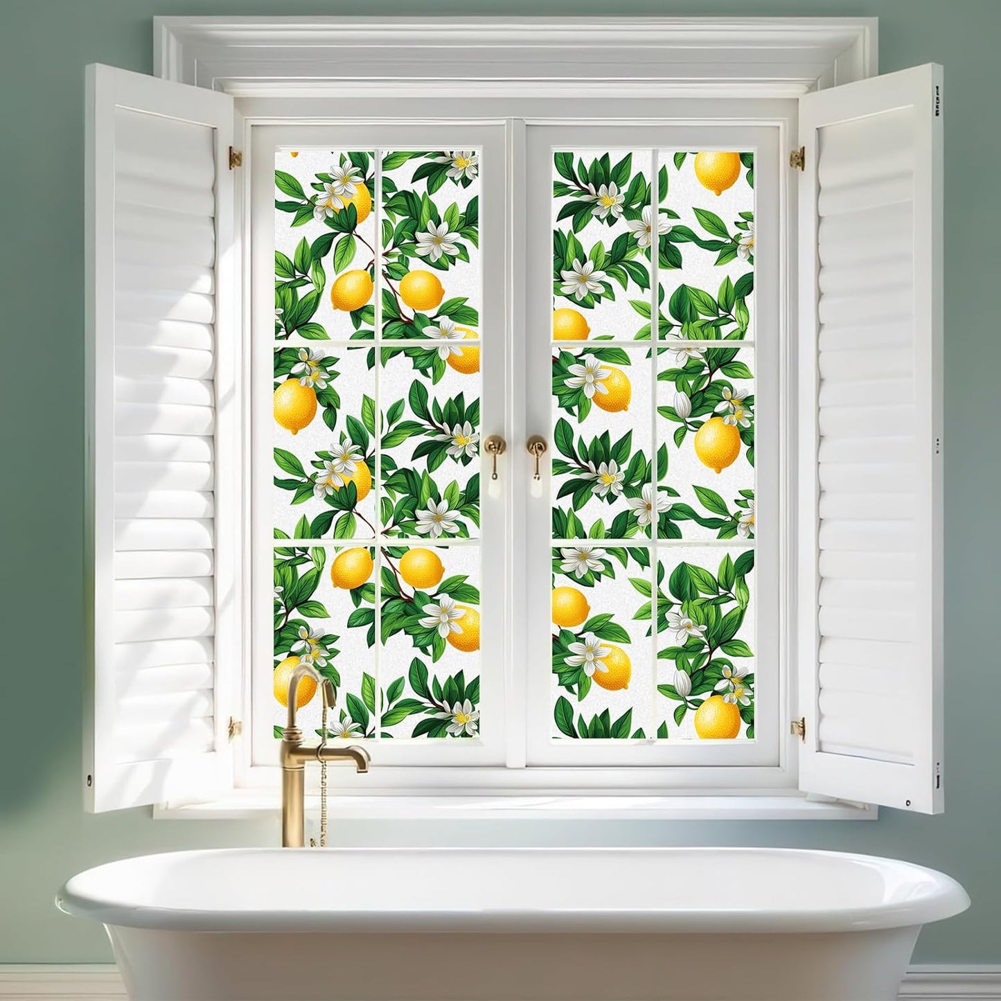 SOMWISE Frosted Glass Window Film, Heat Insulation, UV Block, Anti-Glare, One Way Privacy Tint, Static Cling for Home Bathroom Door, Renter Friendly, Day & Night Privacy