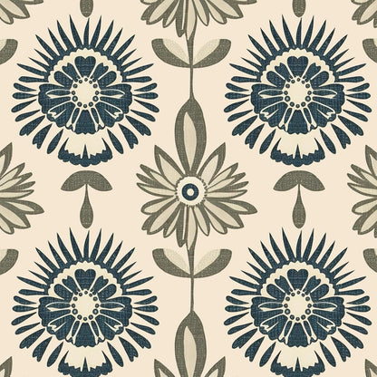 BOKEBEVE Leaves Contact Paper Floral Wallpaper Stick and Peel Boho Damask Wall Paper for Liner Drawer Cabinet Backsplash Renter Friendly Waterproof 17.5 x 118In