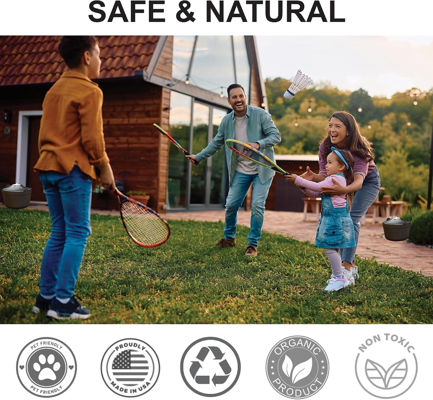 STUCK Pro AGO Mosquito Trap + Decorative Bucket, Naturally Attract & Capture Container-Breeding Mosquitoes, Pet & Kid Safe, Just Add Water & Attractant & Place on the Included Vessel