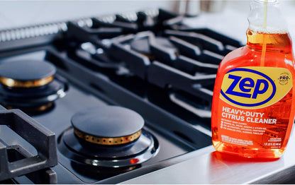 Zep Heavy-Duty Citrus Degreaser and Cleaner - 24 oz (Case of 2) ECZUCIT242 - Restaurant Grade, Removes Oil, Grease, Adhesive, and Kitchen Soil on Stovetops, Appliances