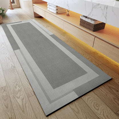 YDKGL Non Slip Bath Mat, Rubber Backing Ultra Thin Bathroom Rugs Fit Under Door Quick Dry Super Absorbent Washable Bath Rug Shower Mat for Bathroom Floor Bathtub Shower Sink, Easy Care Blue 16"x 24"