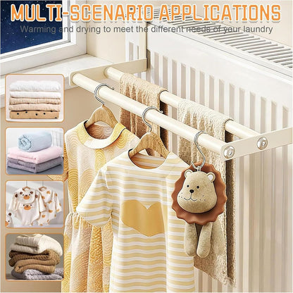 Clothes Drying Rack Wall Mounted Heavy-Duty Space-Saving Towel Organizer | Wall Laundry Drying Rack for Dorm Rv Bathroom Room Closet Clothing