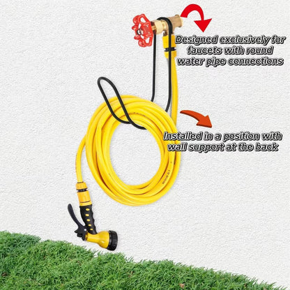 Garden Hose Storage Hook Water Hose Holder Hose Hanger,304Stainless Steel Solid Hose Hook Holds Up to 50Ft Hose Perfect for Garage, Garden,Tool Room(Matt Black 1pcs)