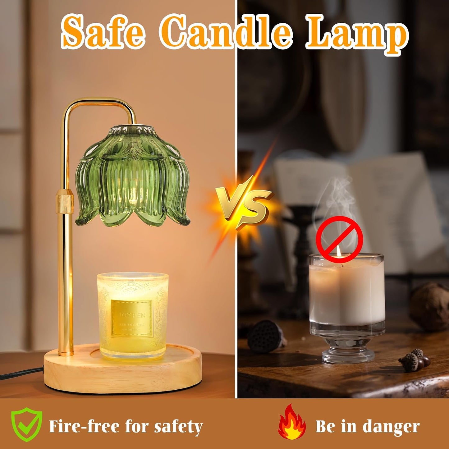 Candle Warmer Lamp with Timer Dimmer, Adjustable Height Pink Tulip Candle Wax Warmer, Christmas Birthday Gift for Mom Women,House Warming Gifts for New Home Bedroom Decor,Flower Pink