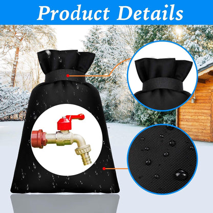 WYTAOHZL 3 Pack Outdoor Faucet Covers 9.8" W X 11.8" H Faucet Socks Winter Spigot Covers Insulated for Freeze Protection