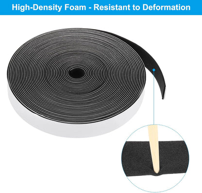 PATIKIL Weather Stripping Door Seal Strip, 3/8 Inch x 1/4 Inch x 32 Ft Self Adhesive Soundproof High Density Foam Tape Insulation for Door Window Air Conditioning, White - Colors B