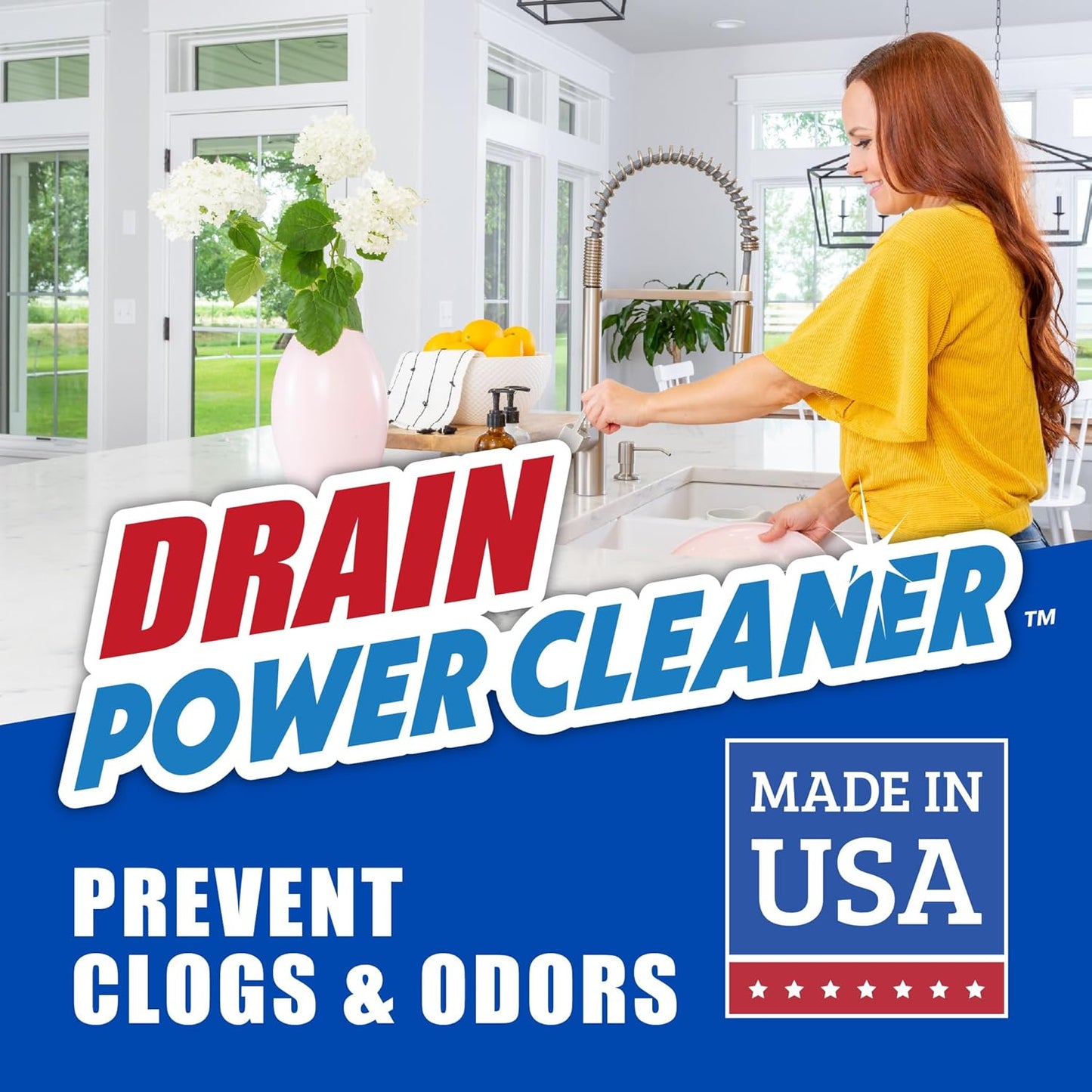 Sani 360 Drain Power Cleaner, Enzyme Probiotic Odor remover, Drain and Garbage Disposal Cleaner, Flush Away Grease, Soap Scum, Lemon scent Septic safe. Save Money on Plumbing, 16 uses, Made in the USA