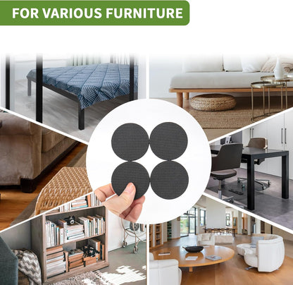 Non Slip Furniture Pads 36 PCS 1'' Square - Anti Slip Furniture Pads - Self Adhesive Rubber Feet Furniture Feet - Chair Leg Floor Protectors - Keep Furniture in Place