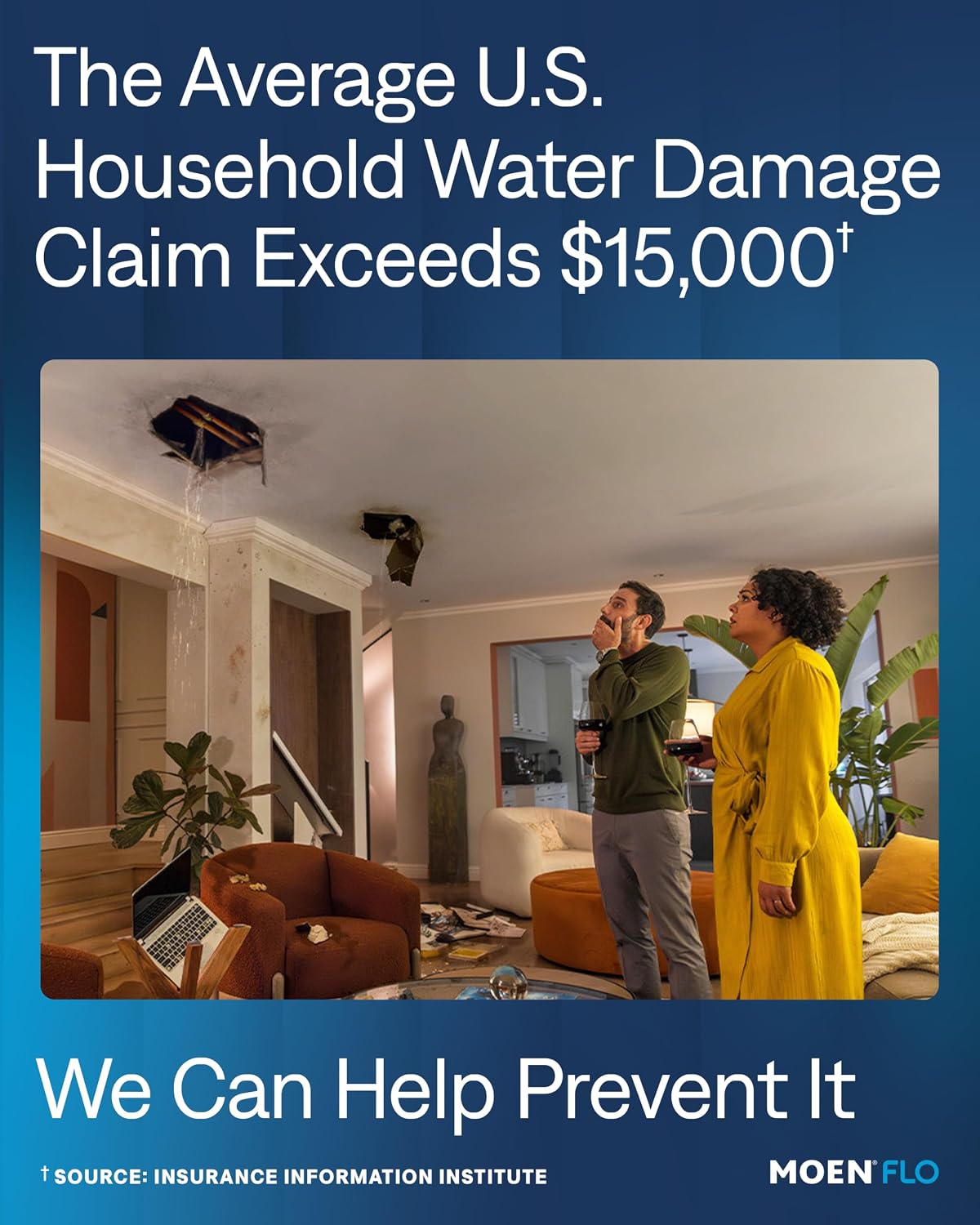 Moen Flo 1-inch Smart Water Shut Off Valve, Smart Home Water Monitor Leak Detector, Wifi Connected, App Enabled Flow Meter and Shutoff, 900-006