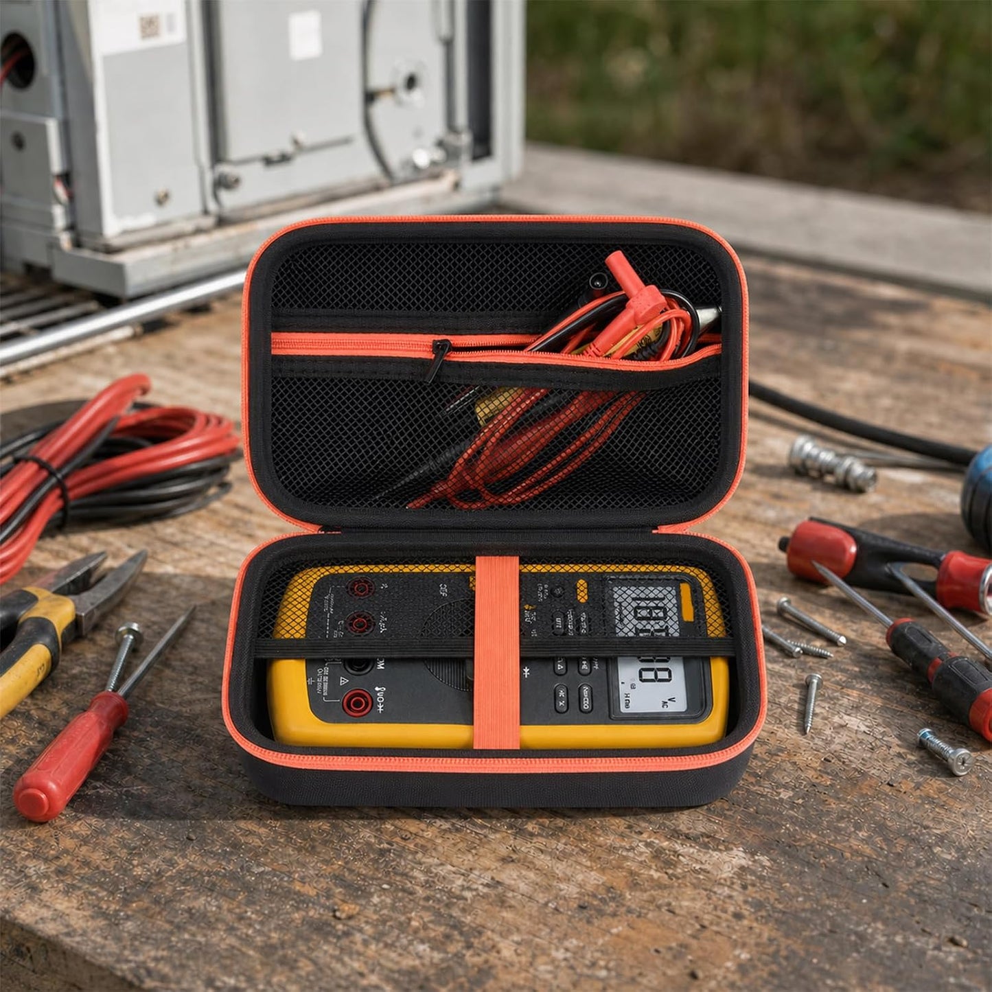 Comecase Hard Carrying Case for Fluke 87-V/ 88V/ 15B+/ 17B+ and More Digital Multimeter, Protective Travel Storage Bag - Black