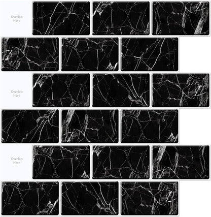 Art3d Premium 10-Sheet Peel and Stick Tile Backsplash - 12"x12" for Kitchen , Bright White