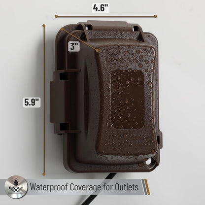 Bates- Weatherproof Electrical Outlet Cover, 1-Gang Outdoor Plug Cover | For Protection Against Rain Dust & Outdoor Use