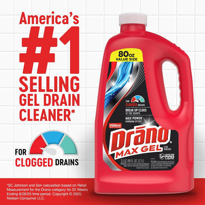 Drano Max Gel Clog Remover (80-Ounce, 6-Pack)