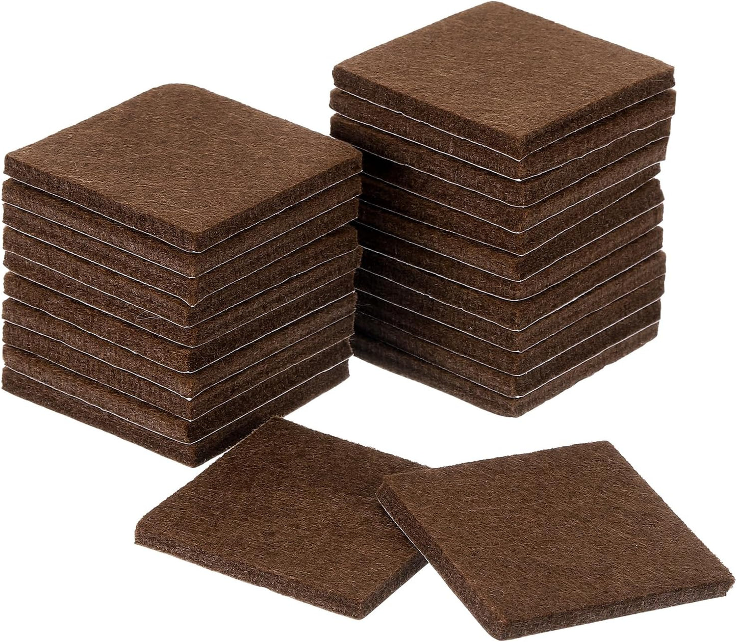 uxcell Furniture Pads, 24Pcs 1.5" - Square Self Adhesive Felt Furniture Pads, Floor Protectors for Furniture Feet Chairs Legs Hardwood Floors (Black)