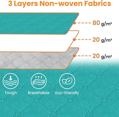 Fab totes 6 Pack Storage Bags for Clothes and Blanket, Foldable Closet Organizers and Storage with Zippers, Clear Window and Handles, Fabric Storage Bins for Sweater, Comforter, Bedding,Linen Sheets