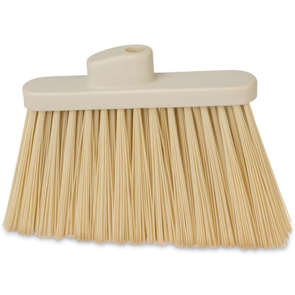 SPARTA Plastic Broom Head, Angled, Un-Flagged for Large Debris Indoor, Outdoor, Home, Restaurant, Lobby, Office, 12 Inches, Green