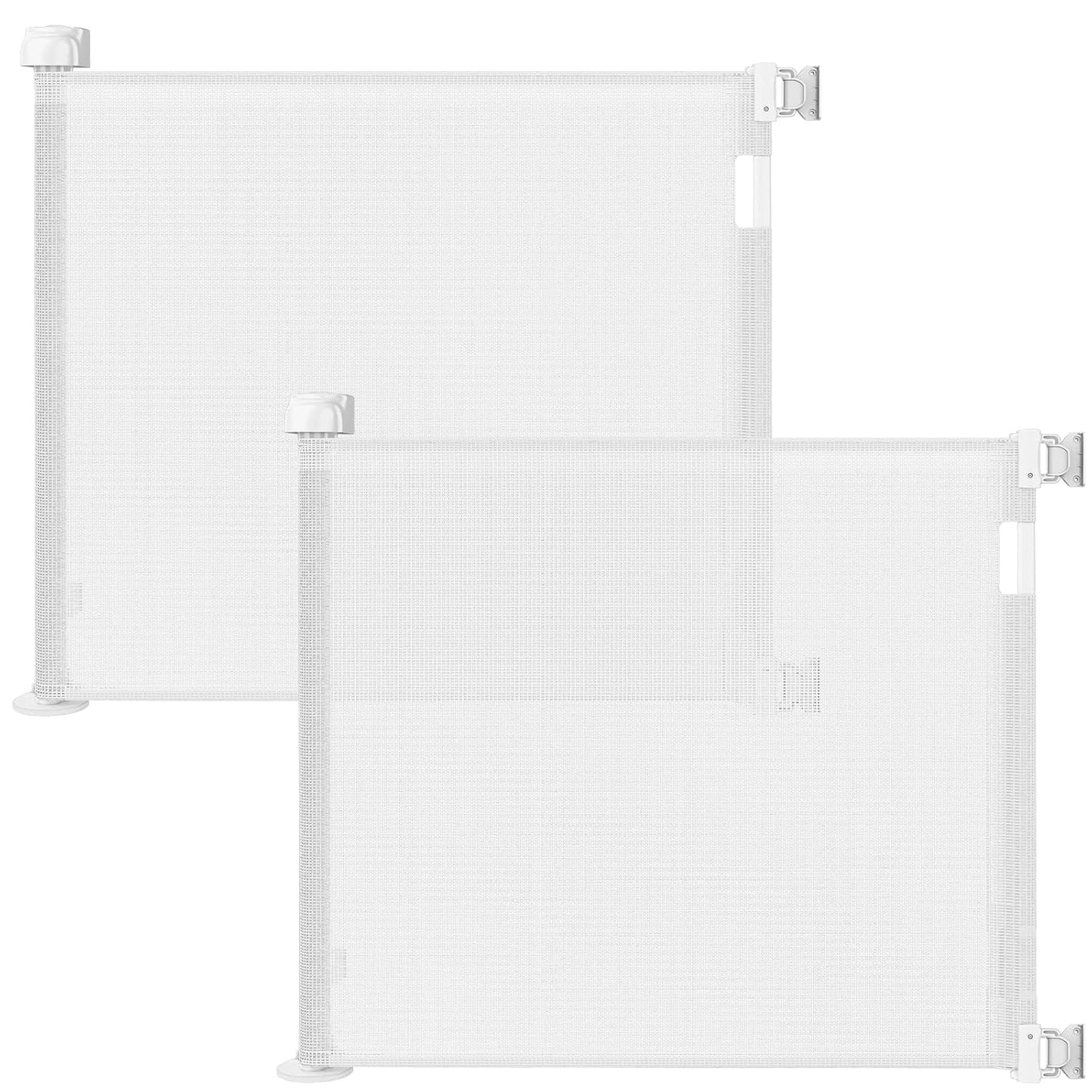 Veraste Retractable Baby Gate for Doorways and Stairs, Mesh Safety Gate for Pet, Indoor & Outdoor Use, One-Hand Operation, Easy Installation, 33.6" Tall, Expands to 55" Wide（White,33.6"x55"
